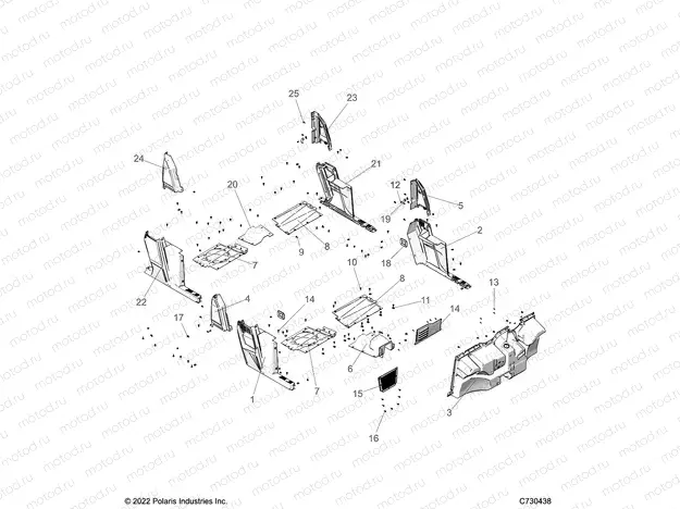 BODY | BODY, FLOOR and ROCKERS - D22M4A57B4/G57B4 (C730438)