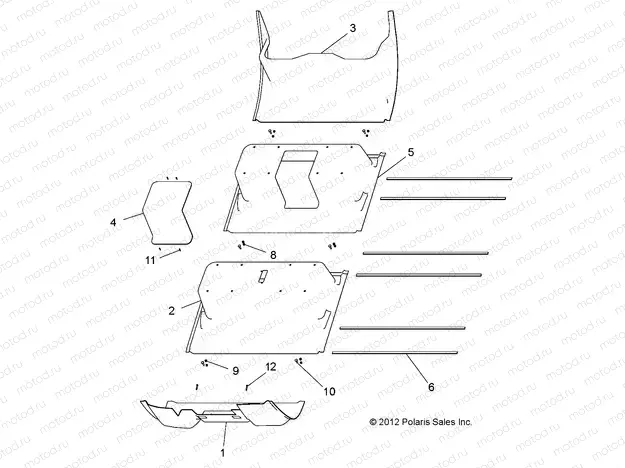 BODY | BODY, FLOOR PANEL, PLASTIC, 6 PASSENGER - L15G6A/L15G6S (49GEMBODY11FLOORPNLE6)