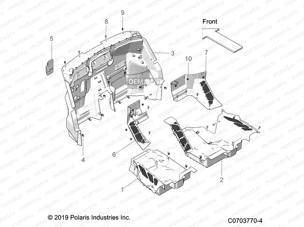 BODY | BODY, FLOOR PANELS, FRONT - Z21R4D92AM/BM/AC (C0703770-4)