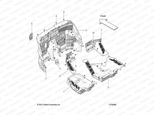 BODY | BODY, FLOOR PANELS, FRONT - Z22RME2KAG/BG/K2KAN/BN (C702966)