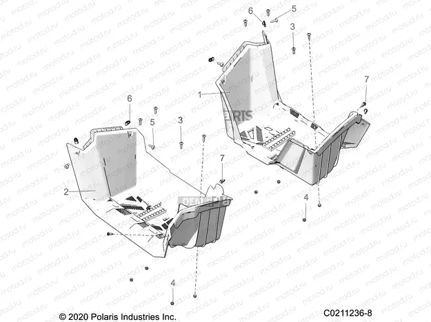 BODY | BODY, FOOTWELLS - A21SEE57A1/A3/A5/A7/A9/B1/B3/B5/B7/B9 (C0211236-8)
