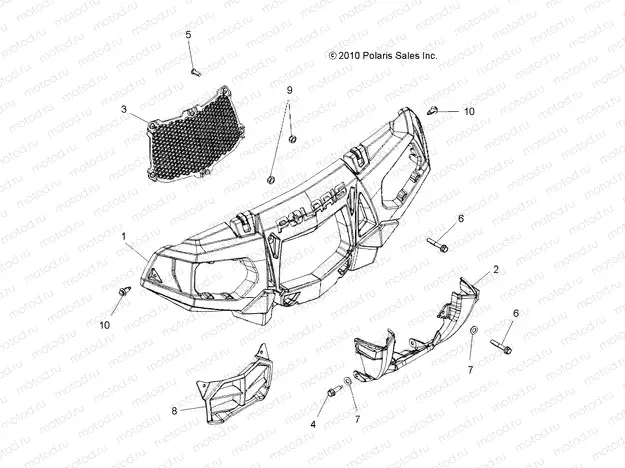 BODY | BODY, FRONT BUMPER and MOUNTING - A13DN5EFL (49ATVBUMPER11SPXP850)