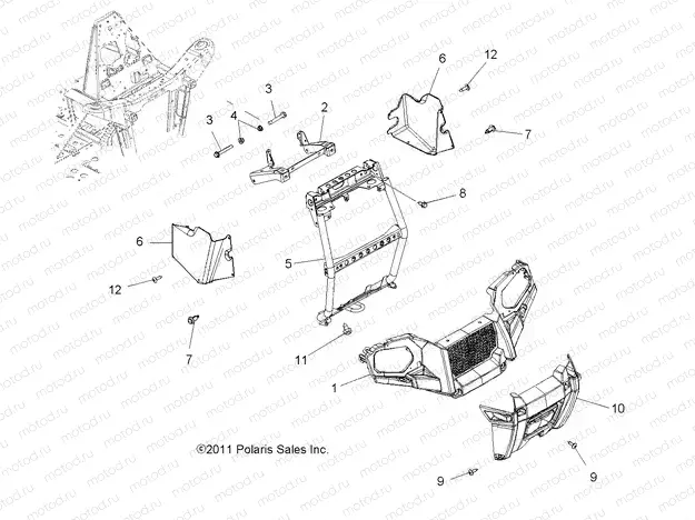 BODY | BODY, FRONT BUMPER and MOUNTING - A15S6A76FA (49ATVBUMPER12SP6X6)