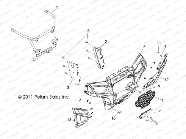 BODY | BODY, FRONT BUMPER - R13XT9EFX (49RGRBUMPER13RZRXP4I)