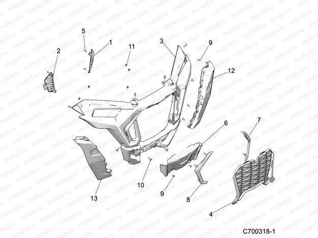 BODY | BODY, FRONT BUMPER - Z21P4E92AE/AN/BE/BN (C700318-1)