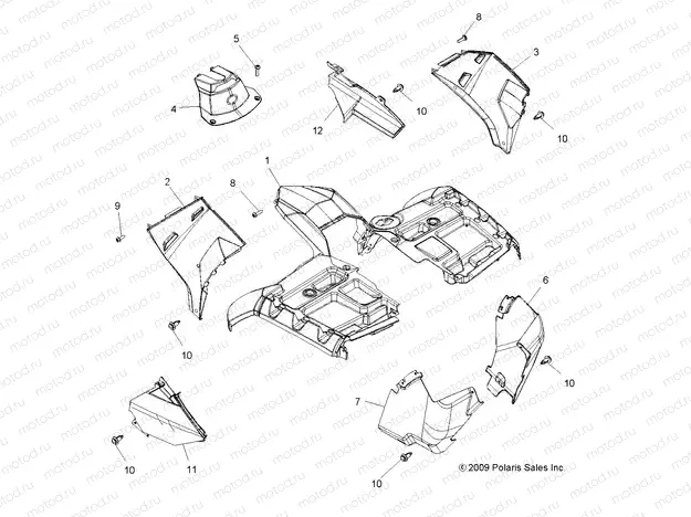 BODY | BODY, FRONT CAB - A11DX55FL (49ATVCAB10SPXP550)