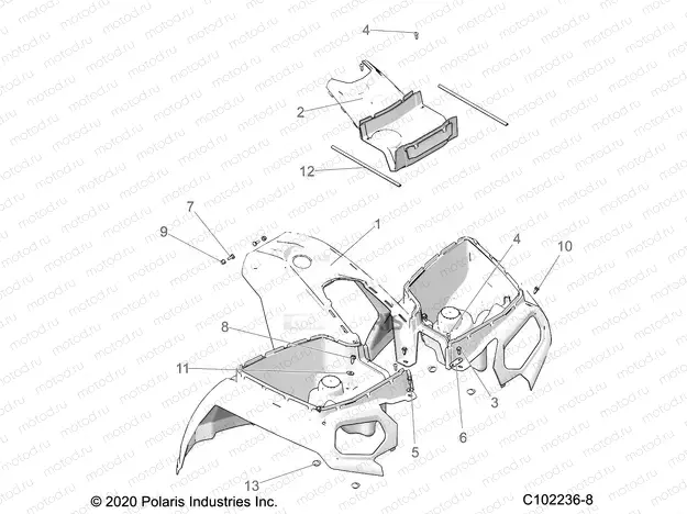 BODY | BODY, FRONT CAB - A23SDE57P4 (C102236-8)