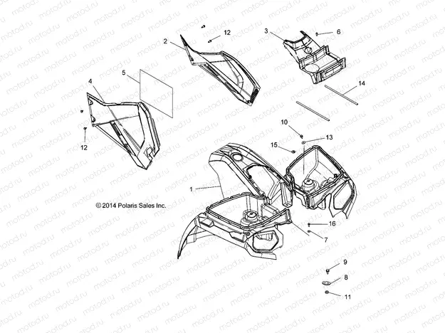 BODY | BODY, FRONT CAB and SIDE PANELS - A15SEE57AA/AC/AJ (49ATVCAB15570AA)