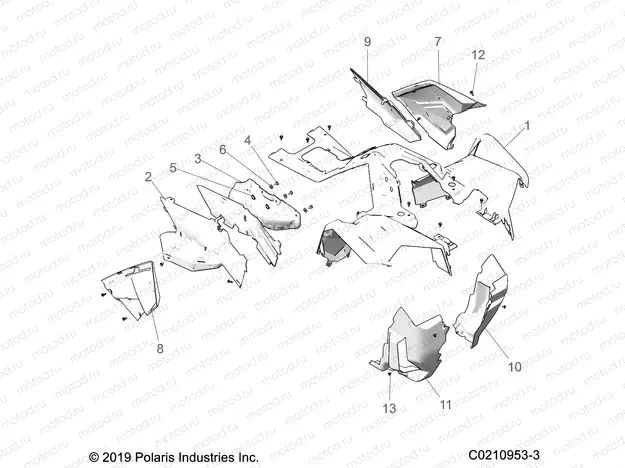 BODY | BODY, FRONT CAB and SIDE PANELS - A21SGE95AK (C0210953-3)