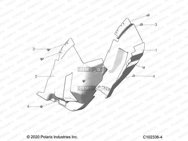 BODY | BODY, FRONT MUD GUARDS - A20SLZ95AE (C102336-4)