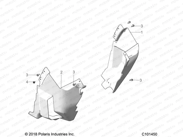 BODY | BODY, FRONT MUD GUARDS - A20SXE95KL/KR (C101450)