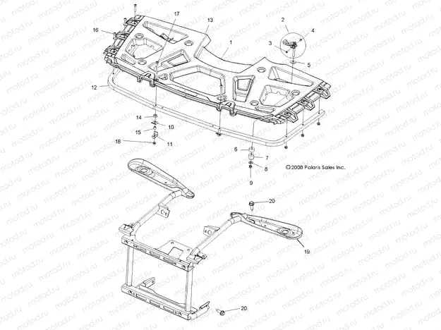 BODY | BODY, FRONT RACK - A09ZN85/8X ALL OPTIONS (49ATVRACKMTG09SPXP550)