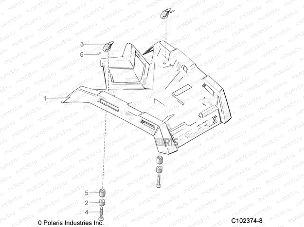 BODY | BODY, FRONT RACK - A20SVA85A3 (C102374-8)
