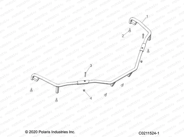BODY | BODY, FRONT RACK EXTENDERS - A23SEA57F1/T57C1/C2/F1 (C0211524-1)