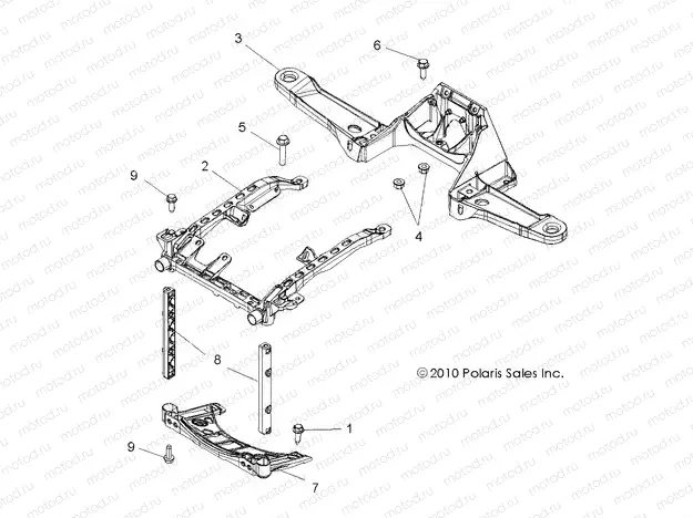 BODY | BODY, FRONT RACK SUPPORT - A13DN5EFL (49ATVRACKMTG11SPTRG550)