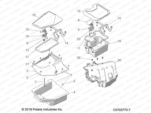 BODY | BODY, FRONT STORAGE - Z20RA_92AC/BC/AK/BK/AR/BR/AE/BE/AH/BH/AT/BT (C0703770-7)
