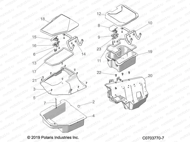 BODY | BODY, FRONT STORAGE - Z20RAB92AC/BC/AR/BR/D92AC/BC/AR/BR (C0703770-7)