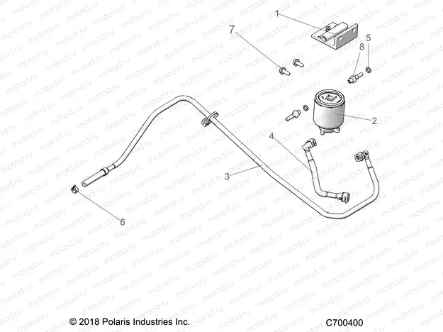 BODY | BODY, FUEL FILTER AND LINES - R20RRED4F1/N1/SD4C1 (C700400)