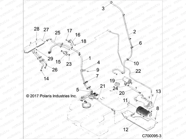 BODY | BODY, FUEL LINE EVAP - Z20S1E99BG/BK (C700095-33)