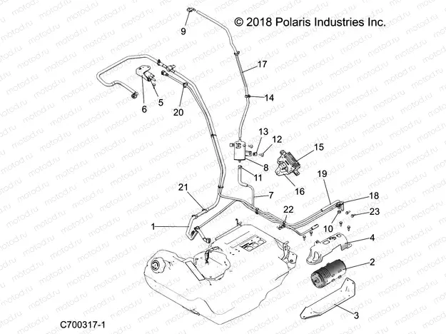BODY | BODY, FUEL LINES, EVAP - Z20P4L92BG/BP (C700317-1)