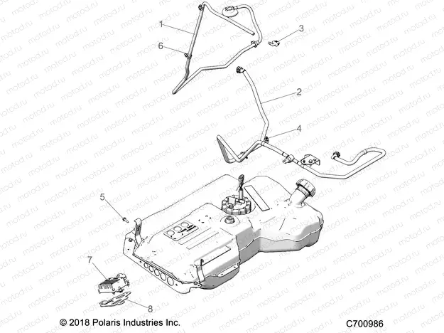 BODY | BODY, FUEL LINES, STD.  - Z20NAF92AL/F92AR (C700986)