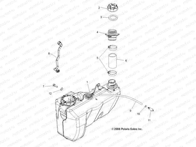 BODY | BODY, FUEL TANK - A09ZN85/8X ALL OPTIONS (49ATVFUEL09SPXP550)