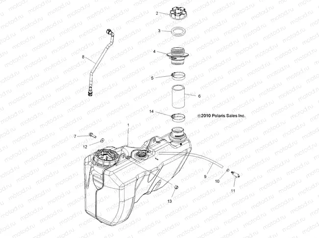 BODY | BODY, FUEL TANK - A11DX55FL (49ATVFUEL11SPTRG550)