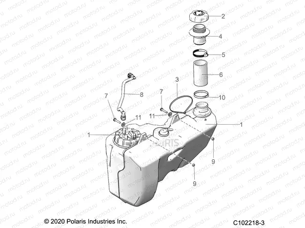 BODY | BODY, FUEL TANK - A21SXV95AG/CAG (C102218-3)