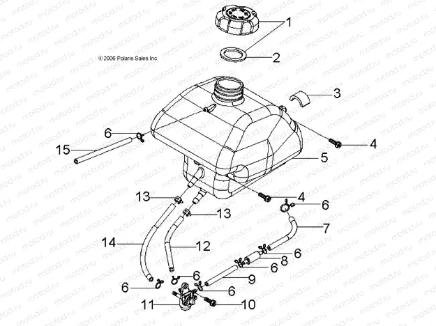 BODY | BODY, FUEL TANK and HOSES - A15YAK05AD/AF (49ATVFUEL07PRED50)