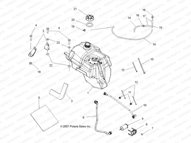 BODY | BODY, FUEL TANK ASM. - A08DN76AF/AL/AS (49ATVFUEL08SPTRG800AF)