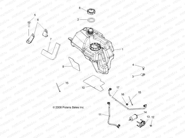 BODY | BODY, FUEL TANK ASM. - A09MN50ET (49ATVFUEL09SP500TR)