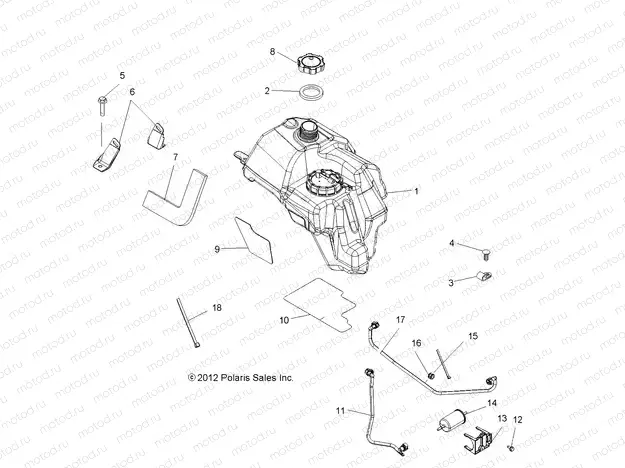 BODY | BODY, FUEL TANK ASM. - A13MN50ET/EX (49ATVFUEL13SP500TR)