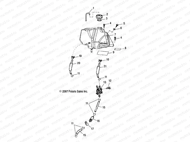 BODY | BODY, FUEL TANK ASM. - A13PB20AF (49ATVFUEL08PHX)