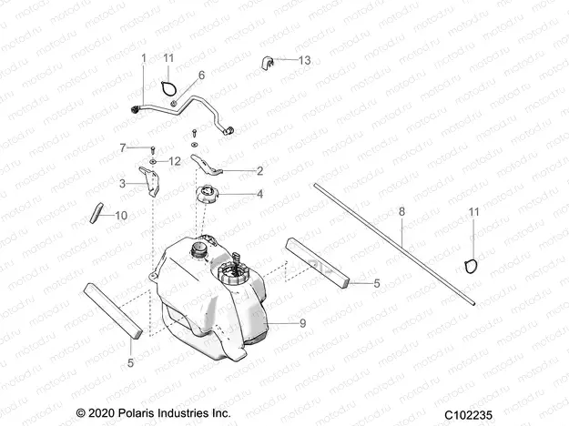 BODY | BODY, FUEL TANK ASM. - A20S6E57A1/3A1 (C102235))