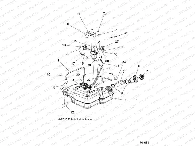 BODY | BODY, FUEL TANK ASM. - R17RTED1F1/SD1C1 (701681)