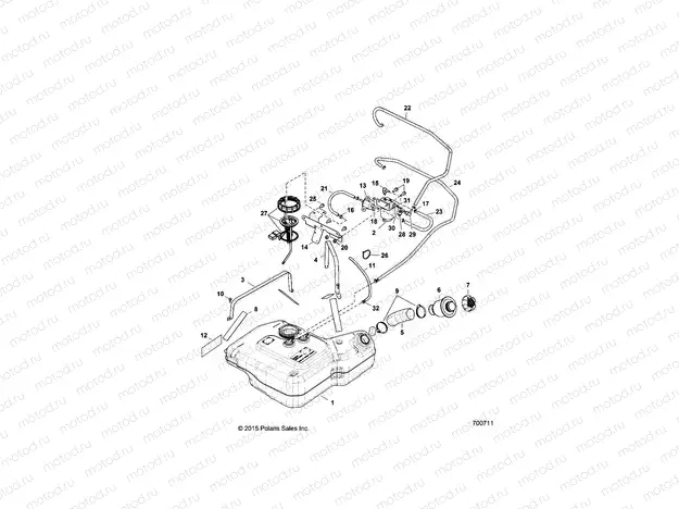 BODY | BODY, FUEL TANK - D16B3PD1AJ/B4 (700711)