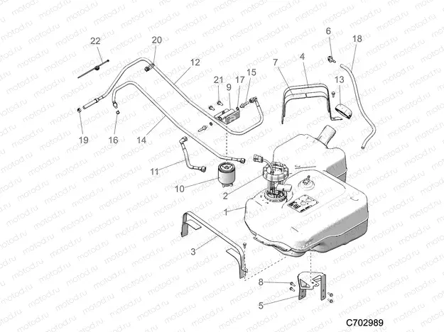 BODY | BODY, FUEL TANK - D21BBPD4B4 (C702989)