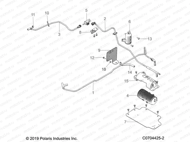 BODY | BODY, FUEL TANK EVAP, CANISTER AND LINES - G20G4D99BS (C0704425-2)