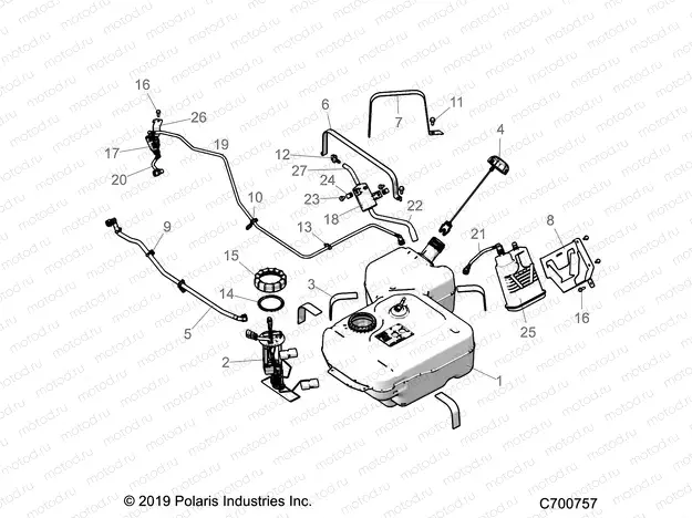 BODY | BODY, FUEL TANK, EVAP - R20TAA99B1/B7/E99B1/B7/B9/BM/BS/BZ (C700757)