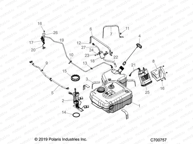 BODY | BODY, FUEL TANK, EVAP - R22T6E99B9/BG/BN (C700757)