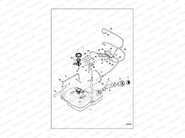 BODY | BODY, FUEL TANK - R17B1PD1AA/2P (700657)