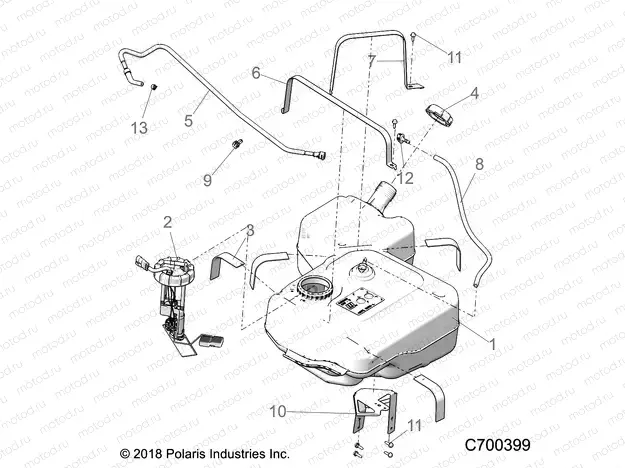 BODY | BODY, FUEL TANK - R20RRED4F1/N1/SD4C1 (C700399)