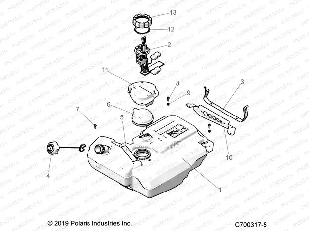 BODY | BODY, FUEL TANK - Z20PAL92AG/AP/BG/BP/LG/G92AG/AP/LG (C700317-5)