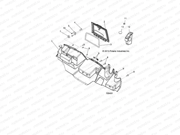BODY | BODY, GLOVE BOX STORAGE - R20CCA57A1/A7/B1/B7 (700491)