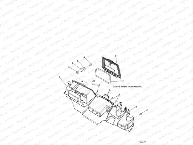 BODY | BODY, GLOVE BOX STORAGE - R20CDA57A1/B1 (700731)