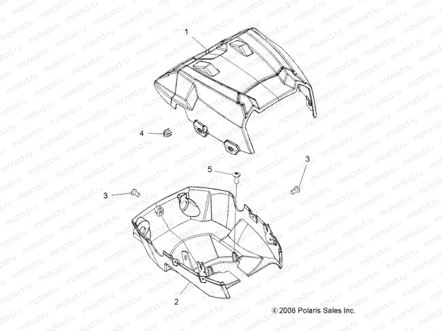 BODY | BODY, HEADLIGHT POD - A13DN5EFL (49ATVHEADLIGHT09SPXP550)