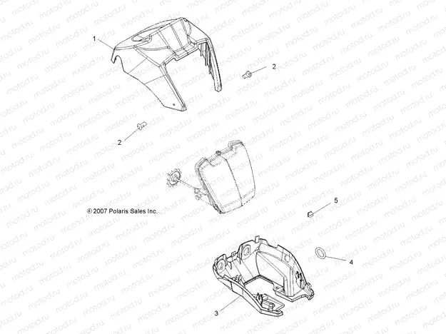 BODY | BODY, HEADLIGHT POD - A13MB46TH (49ATVHEADLIGHT09SP500)