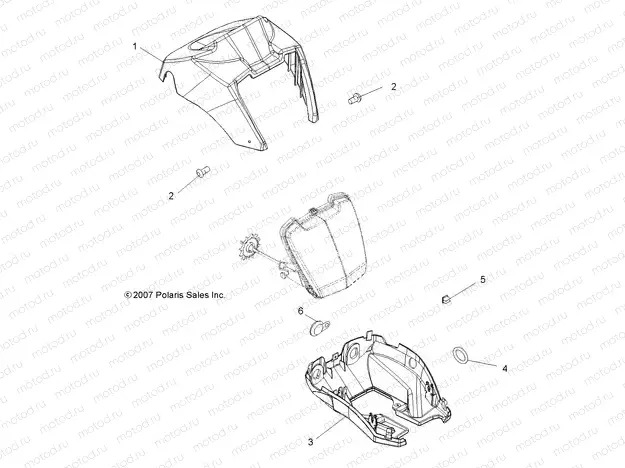 BODY | BODY, HEADLIGHT POD - A15S6A76FA (49ATVHEADLIGHT08SP500EFI)