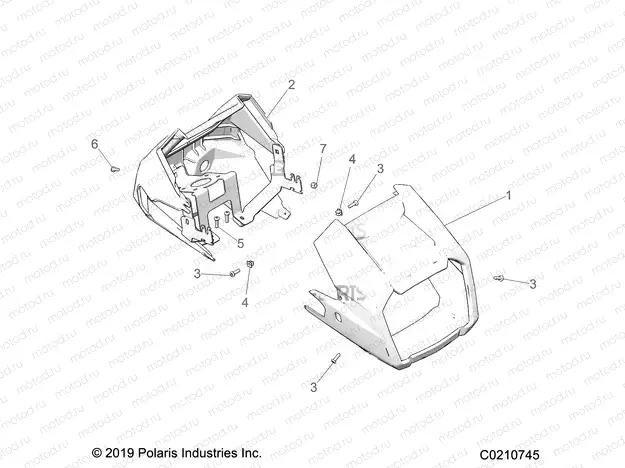 BODY | BODY, HEADLIGHT POD - A20SEE57A1/A4/A7/A9/B1/B4/B7/B9 (C0210745)