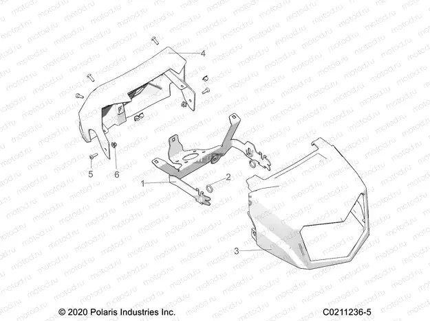 BODY | BODY, HEADLIGHT POD - A21SEE57A1/A3/A5/A7/A9/B1/B3/B5/B7/B9 (C0211236-5)